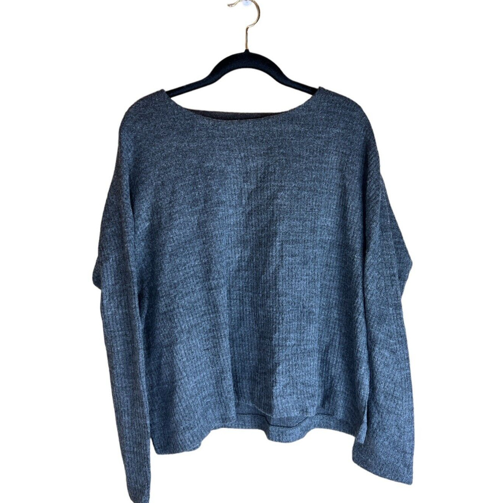 VINEYARD VINES Medium Sweater Oversized Heathered Sweatshirt Knit Grey